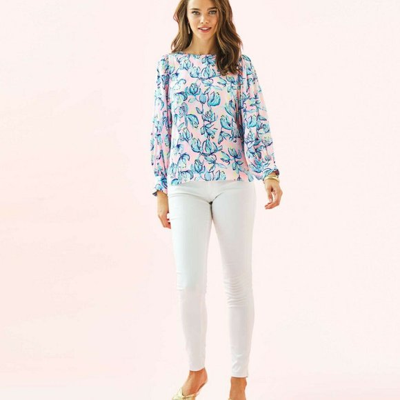 NWT Lilly Pulitzer Maisel Silk Top - Picture 2 of 4